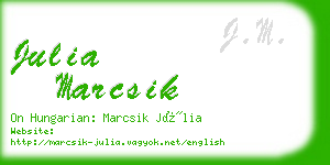 julia marcsik business card